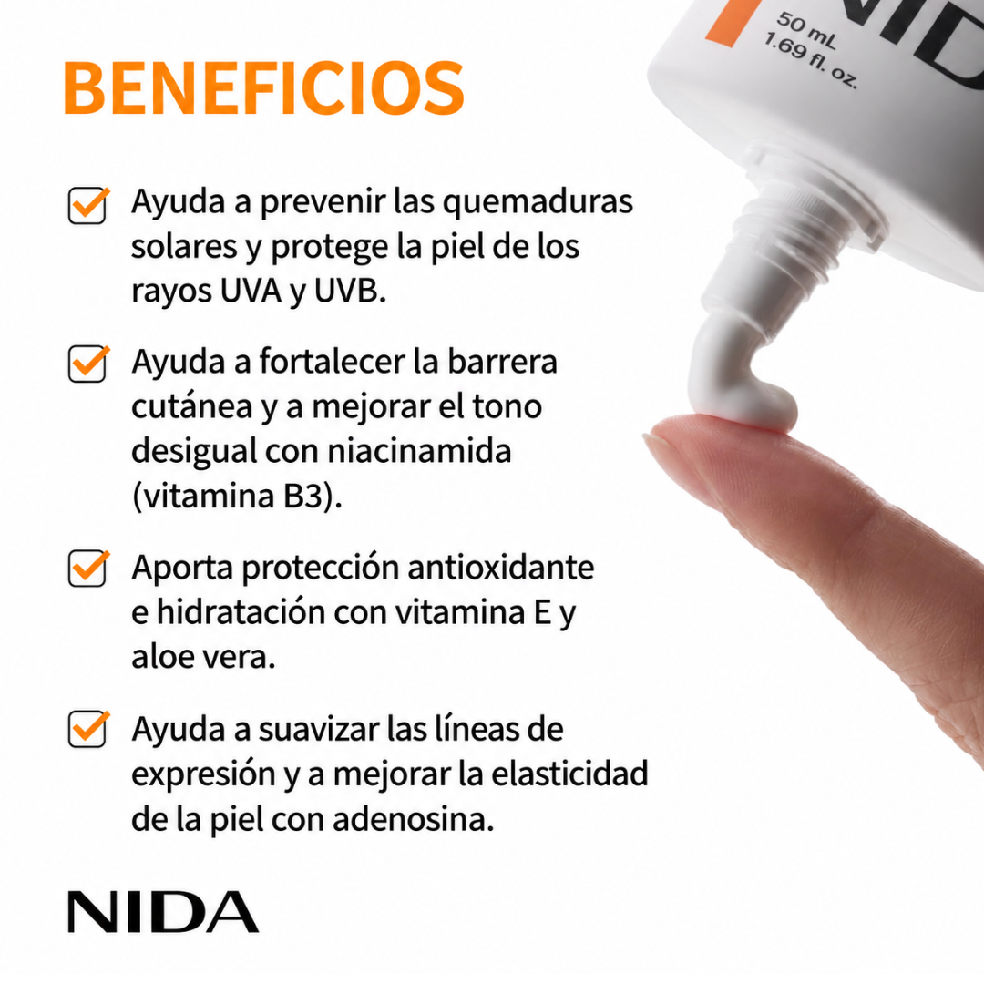 Protector Solar Invisible SPF50+ con Niacinamida