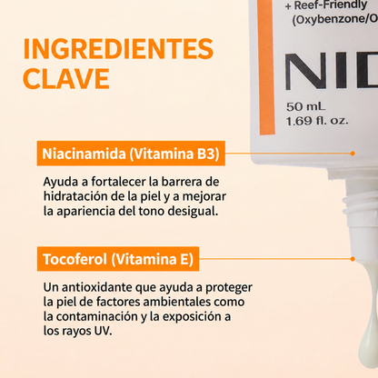 Protector Solar Invisible SPF50+ con Niacinamida